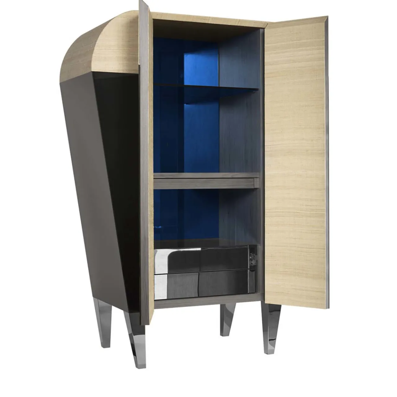 Aliprandi Valentino Design Bar Cabinets<01.03 Collection Blue Bar Cabinet