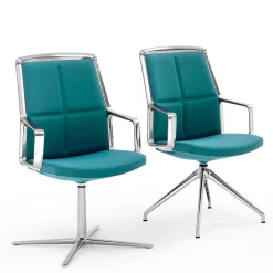 Viganò & C. Office Chairs<ADELE BLUE-GREEN MEETING CHAIR #2 by ORLANDINIDESIGN