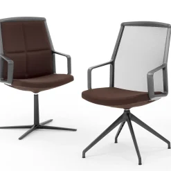 Viganò & C. Office Chairs<ADELE chestnut MEETING CHAIR #2 by ORLANDINIDESIGN
