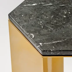 V.L. Lavorazioni In Ferro Side Tables<Alato Black and Gold Side Table by Antonio Saporito