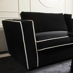 DOM Edizioni Sofas<Alexander Black Sofa