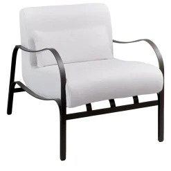 Officina Ciani Outdoor Armchairs<Amalfi White and Gray Armchair by Studio 63 in Stainless Steel