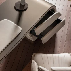 Visionnaire Desk & Writing Tables<Ambassador Beige Wood And Leather Writing Desk