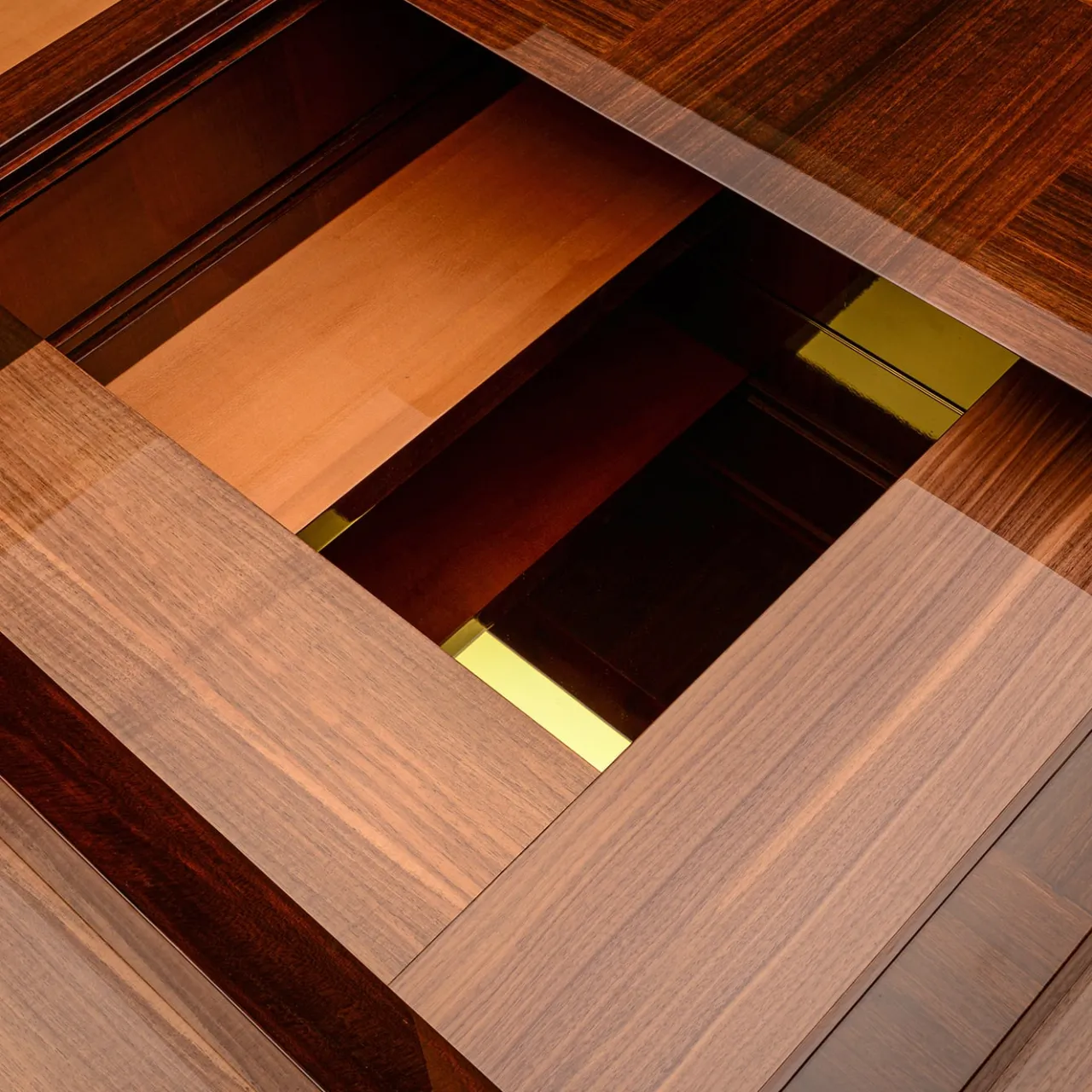 Fratelli Boffi Coffee Tables<Arcano Cube Brown Wood Coffee Table by Storagemilano