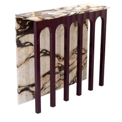 CG Capelletti Consoles<ARCHED CONSOLE IN ONYXED BRECCIA MARBLE