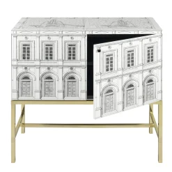 Fornasetti Cabinets<Architettura Gold Raised Cabinet