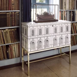 Fornasetti Cabinets<Architettura Gold Raised Cabinet