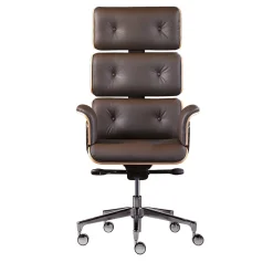 Altek Italia Design Office Chairs<Armadillo 1 Dark Brown High Back Swivel Office Armchair by Rainer Bachschmid