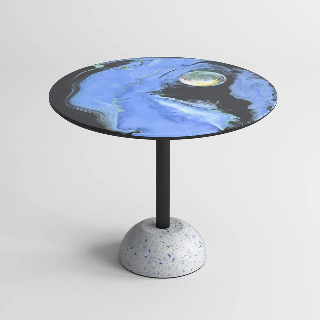 Cupioli Side Tables<Astraliti Round Cool-Toned Metal Side Table #1