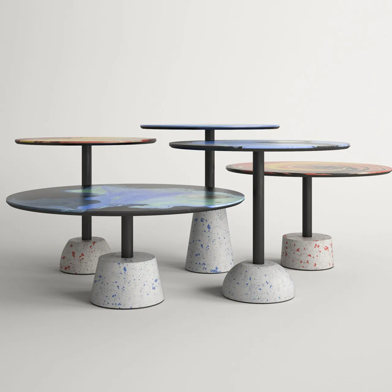 Cupioli Side Tables<Astraliti Round Cool-Toned Metal Side Table #1
