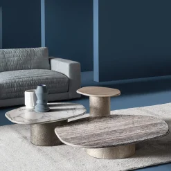 Casamilano Side Tables<Atollo Travertino Marble Side Table by CSM
