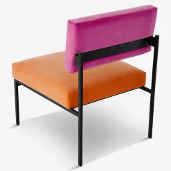 Biosofa Lounge Chairs<Aurea Orange and Pink Velvet Lounge Chair