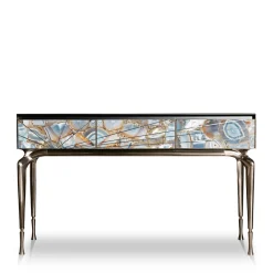 Visionnaire Consoles<Aurora Marble And Stainless Steel Console