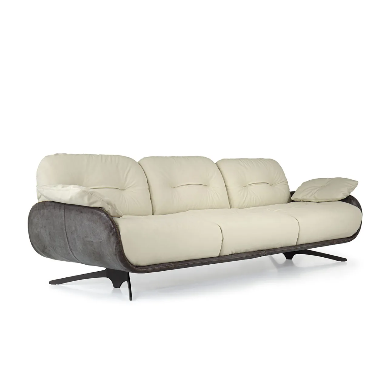 Borzalino Sofas<Ayton White Leather Sofa