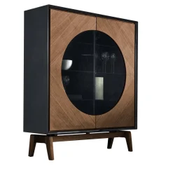 Meroni & Colzani Cabinets<Bagutta Black Circle High Cupboard