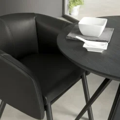 TrabA' Chairs<Balù Black Leather Chair By Emilio Nanni