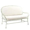 Officina Ciani Outdoor Sofas & Benches<Bamboo Design Curved Green Wrought Sofa in Stainless Steel