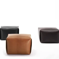 Tonucci Collection Ottomans & Poufs<Bao Natural Leather Pouf by Viola Tonucci
