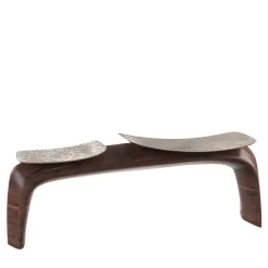 Edizione Limitata by Simone Fanciullacci Benches<Bayou Brown Wood and Cast Bronze Bench #2