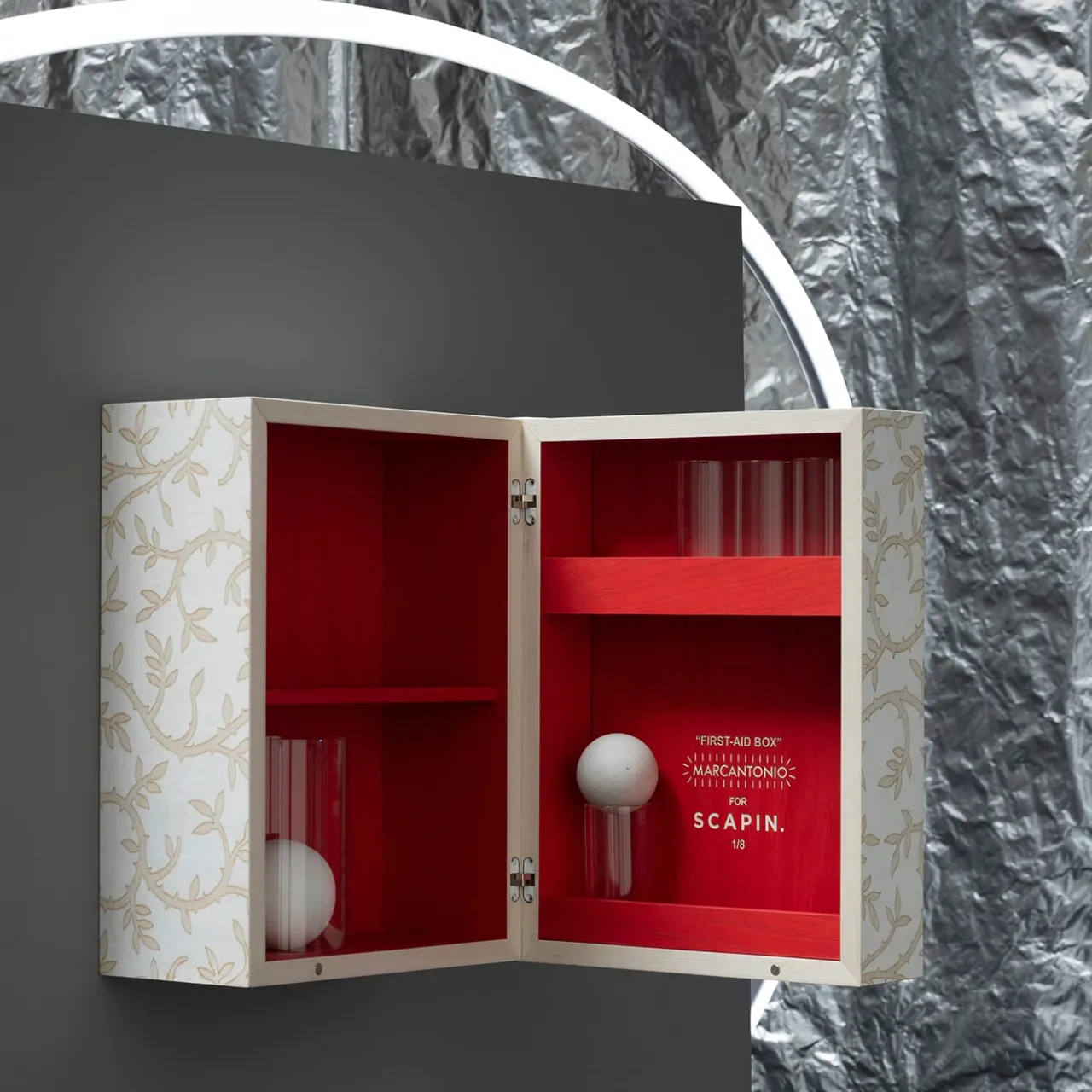Scapin Collezioni Cabinets<Beige and Red First Aid Box