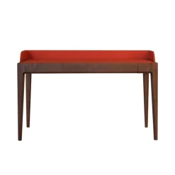 Morelato Desk & Writing Tables<Bellagio Ash Wood Desk With Red Leather Upholstery And Hidden Drawer