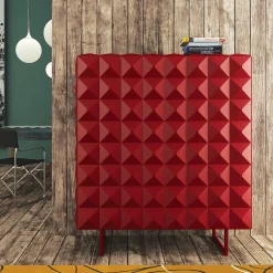 Arkof Cabinets<Belmondo Cabinet Red by Bruno Rainaldi