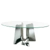 Baleri Italia Dining Tables<Bentz Oval Glass Dining Table by Jeff Miller