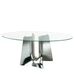 Baleri Italia Dining Tables<Bentz Oval Glass Dining Table by Jeff Miller