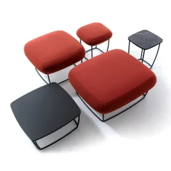 La Cividina Ottomans & Poufs<Bernard Orange Large Ottoman