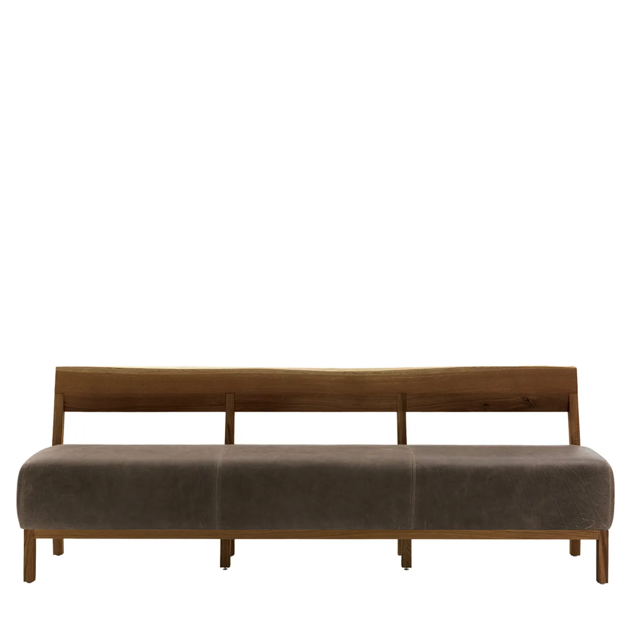 Riva 1920 Benches<Betty solid walnut wood and utah leather bench
