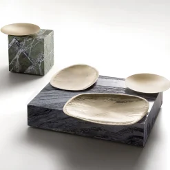 De Castelli Side Tables<Between Nature 40 Square Green Marble Side Table by Stormostudio