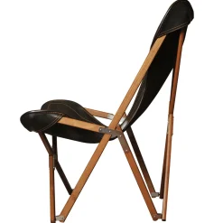 Dario Alfonsi Lounge Chairs<Black Leather Tripolina chair