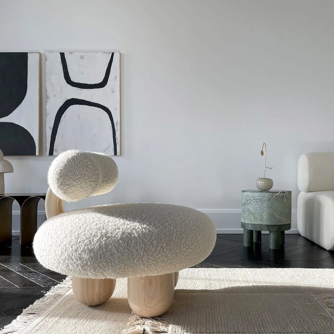 Pietro Franceschini Lounge Chairs<Bling Bling White Lounge Chair