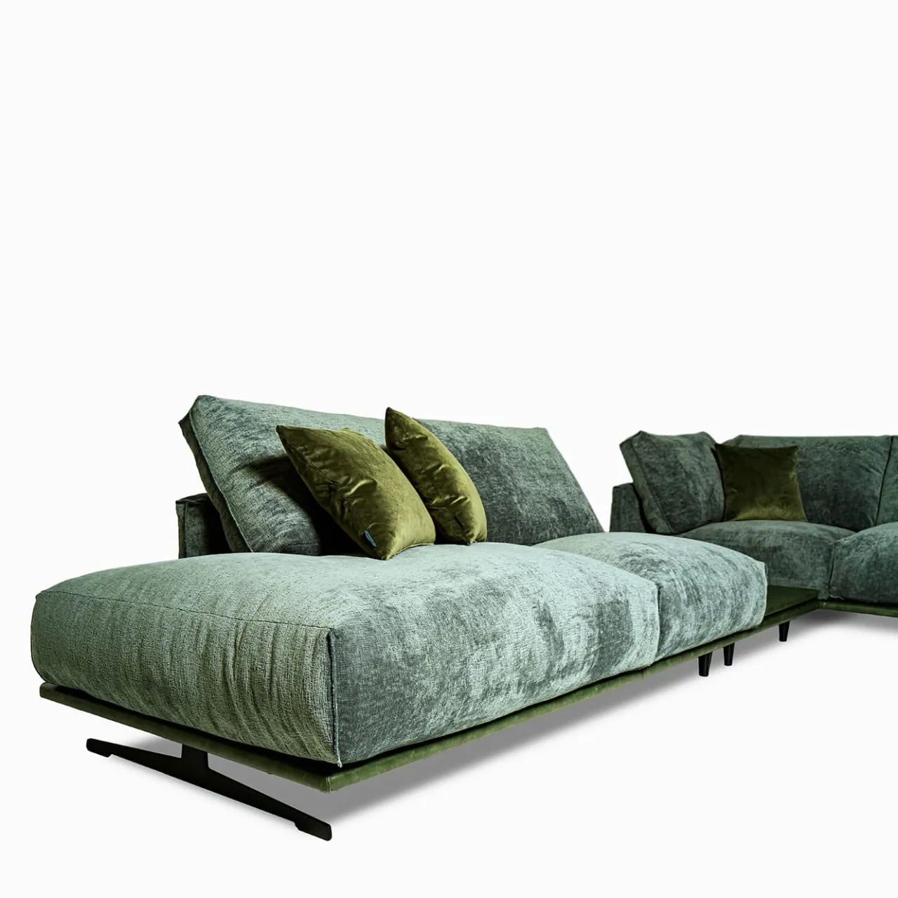 Mantellassi 1926 Sofas<Boboli green corner sofa with side table