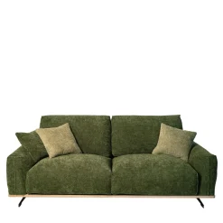 Mantellassi 1926 Sofas<Boboli Green Fabric Sofa with Wooden Base
