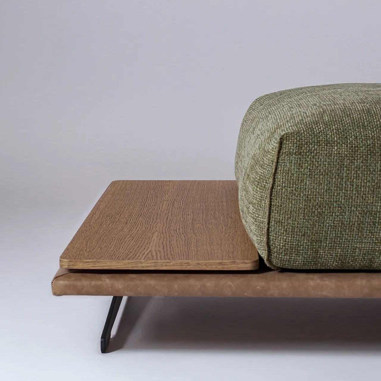 Mantellassi 1926 Ottomans & Poufs<Boboli Green Pouf with Side Table