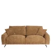 Mantellassi 1926 Sofas<Boboli ocher yellow sofa with light brown leather base