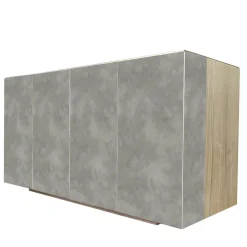 Meccani Design Sideboards Buffets<Boccadarno Otto 4-Door Gray Sideboard by Meccani Studio