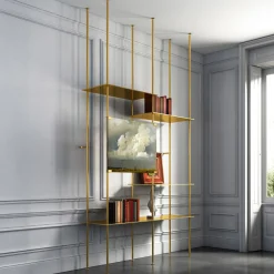 Filippo Carandini Bookcases<Bookcase 02 Brass