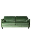 Mantellassi 1926 Sofas<Bramante Green Velvet Three-seater Sofa