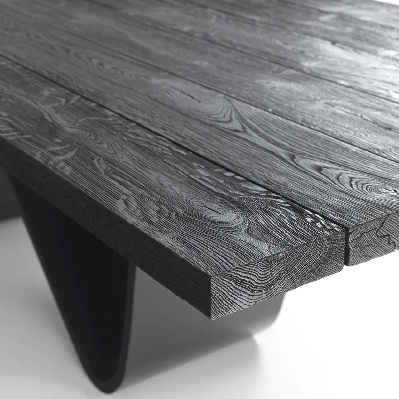 Riva 1920 Dining Tables<Bree E Onda black solid oak wood and iron Dining Table