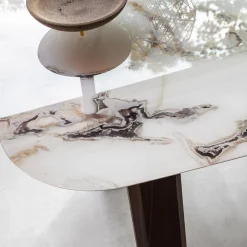 Morica Design Dining Tables<Bridge Large Trinity White Marble-Effect & Oak Table