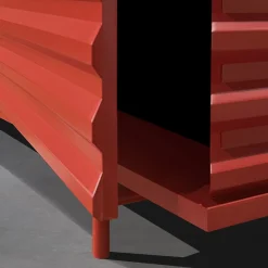 DLA Design Lab Sideboards Buffets<B-SIDE Fire Red 3-Door Sideboard