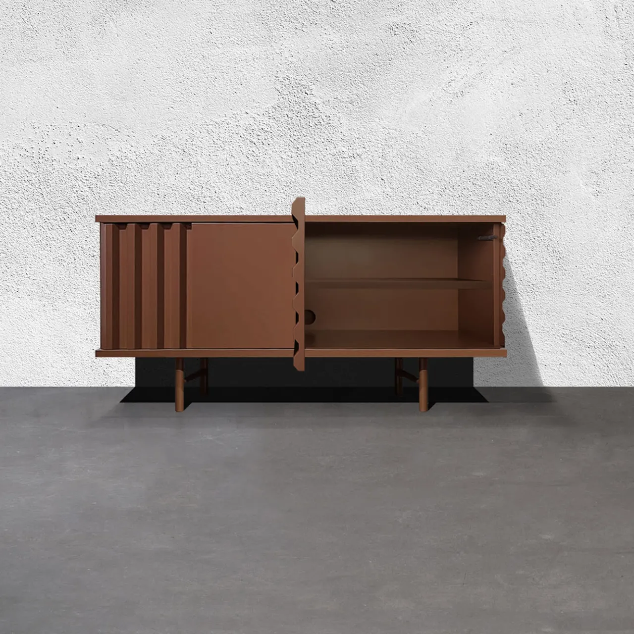 DLA Design Lab Sideboards Buffets<B-Side Rust Brown 2-Door MDF Sideboard