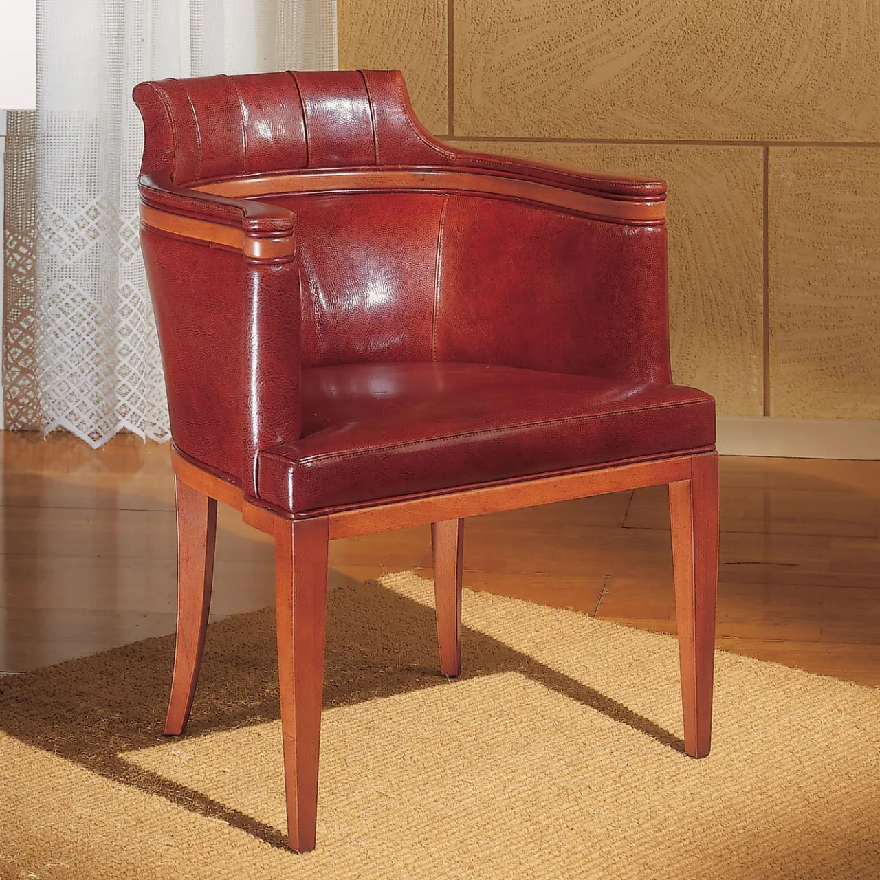 Marzorati Office Chairs<Burgundy Short Armchair