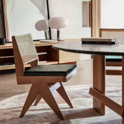 Cassina Chairs<Capitol Complex Chair, Hommage à Pierre Jeanneret, Black Oak Wood