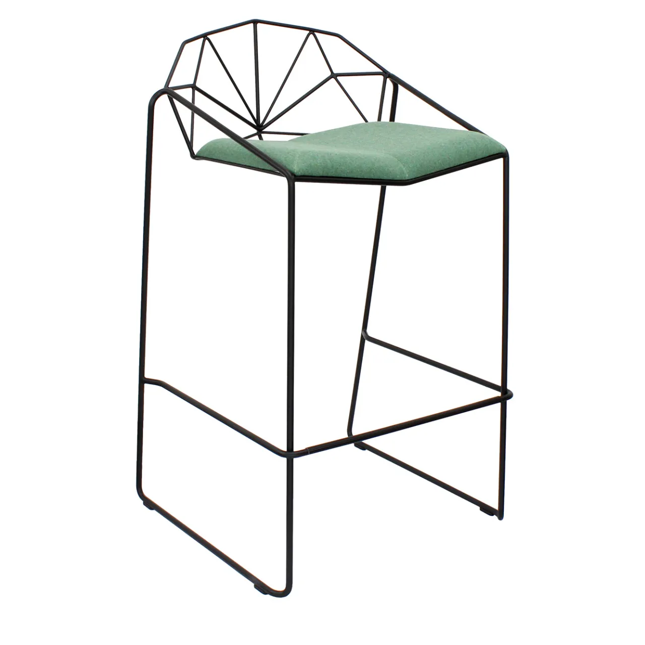 Trevisan Italia Bar Stools<Capri Black and Green Stool