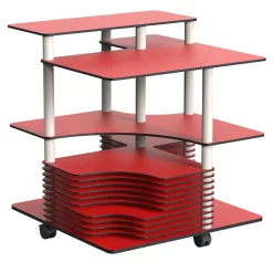 Codiceicona Side Tables<Carello Musica 1968 Red Trolley With Wheels by Joe Colombo