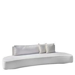 Villevenete Outdoor Sofas & Benches<Cayman Curved White fabric with Cushions Outdoor Sofa