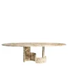 dAM Atelier Dining Tables<CC Oval Beige Marble Dining Table